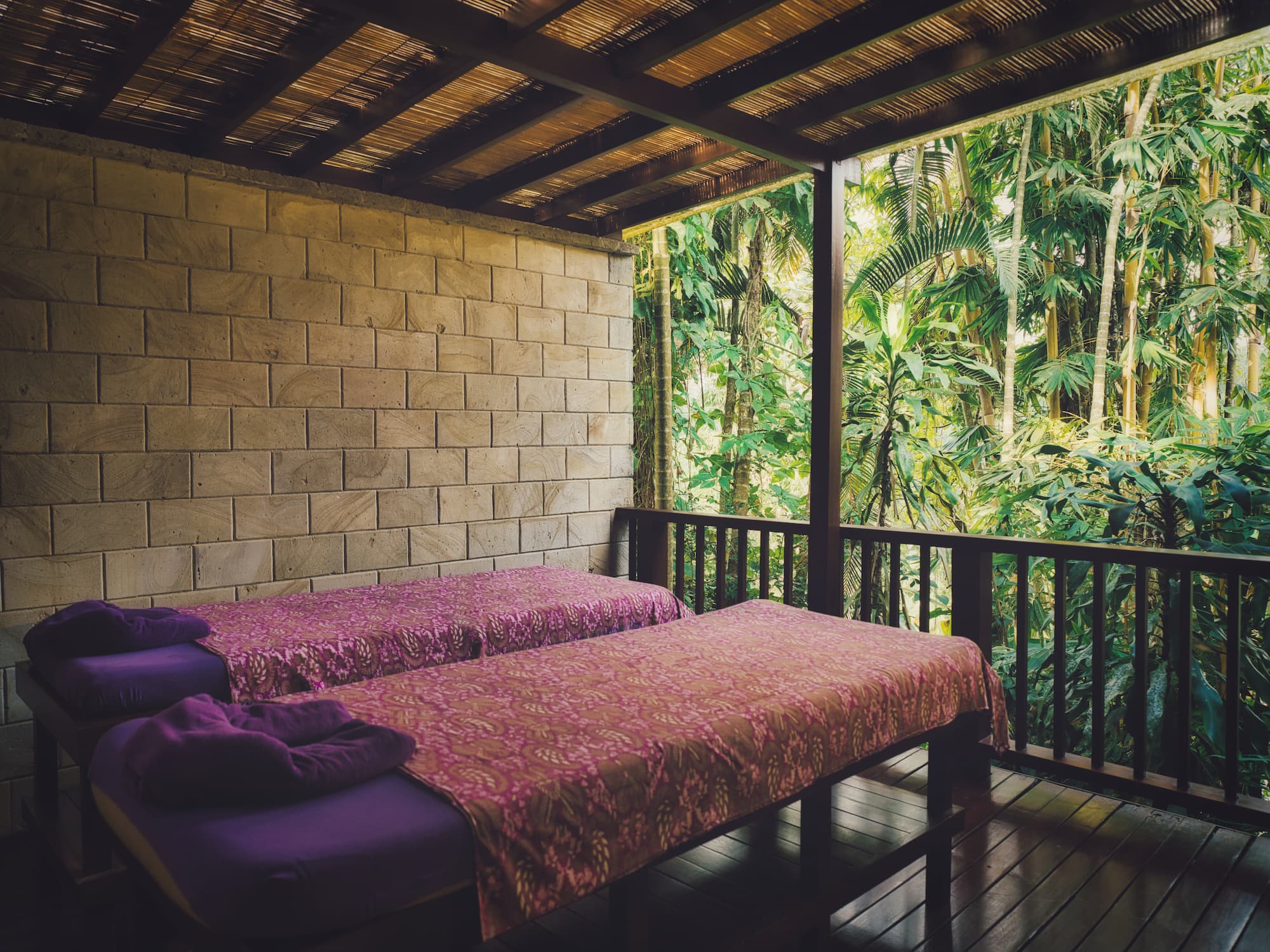 Spa room with jungle view