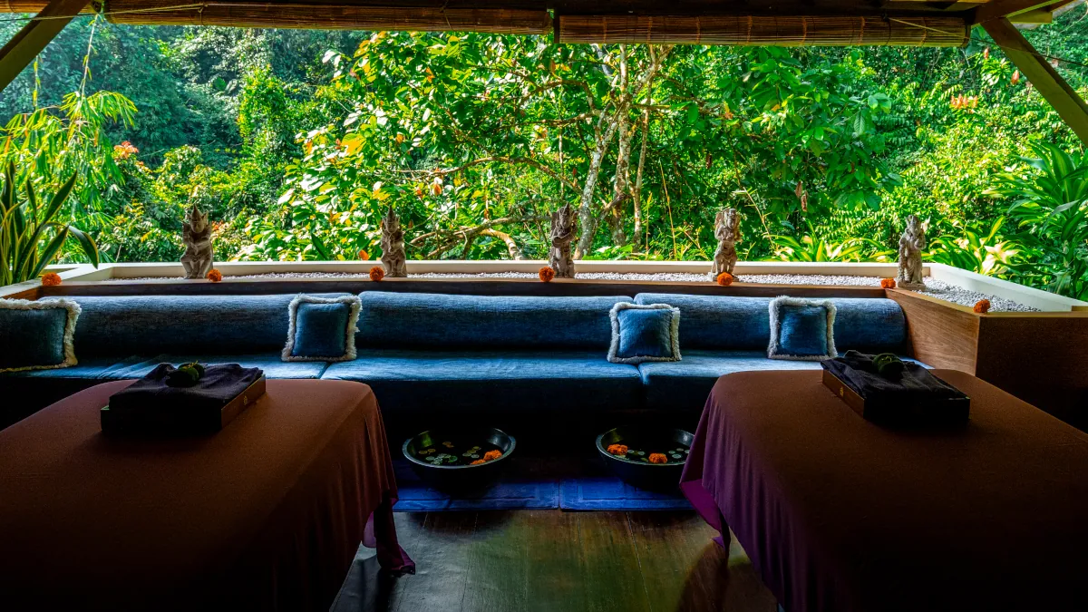 Luxury rainforest spa experience during a two-day Ubud itinerary